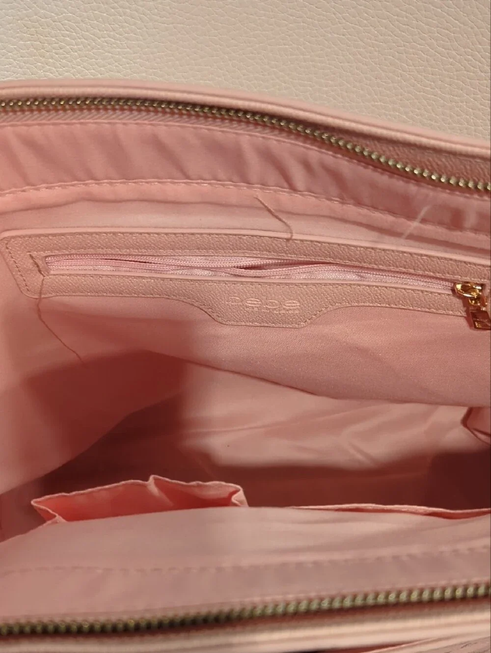 bebe Pink Monogram Tote with Matching Crossbody Pouch - Picture 5 of 7